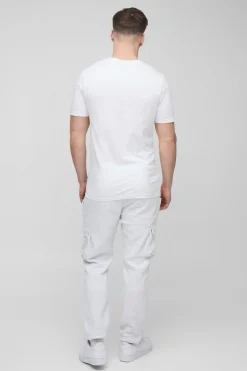 boohooMAN Jogging Cargo Coupe Ajustée pour Homme Grand en<Homme Tout Afficher|Jogging
