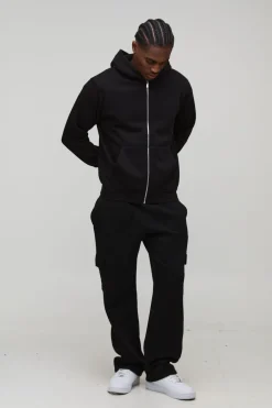 boohooMAN Jogging Cargo Droit Basique<Homme Survêtements|Essentiels