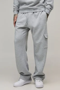 Jogging Cargo Droit Basique Taille Haute