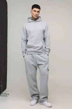 Jogging Cargo Droit Basique Taille Haute