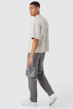 boohooMAN Jogging cargo fuselé à taille élastiquée<Homme Pantalons Cargo