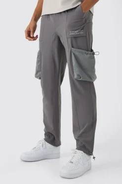 boohooMAN Jogging cargo fuselé à taille élastiquée<Homme Pantalons Cargo