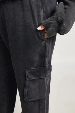 boohoo Jogging Cargo Large Plus Délavé à l'Acide<Femme Pantalons|Joggings