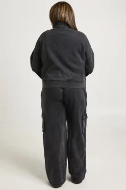 boohoo Jogging Cargo Large Plus Délavé à l'Acide<Femme Pantalons|Joggings