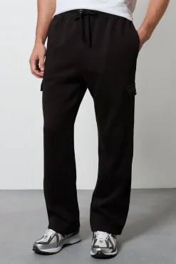 Jogging Cargo Noir Coupe Droite