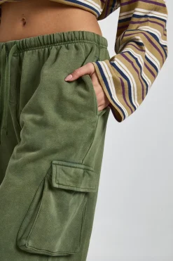 boohoo Jogging Cargo Taille Moyenne Jambe Droite Effet Délavé<Femme Pantalons|Joggings
