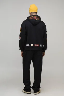 boohooMAN Jogging Coupe Ample Imprimé Moto<Homme Tout Afficher|Jogging