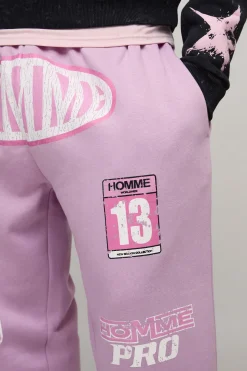 Jogging Coupe Baggy Ample À Imprimé Moto