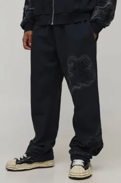 boohooMAN Jogging Coupe Baggy avec Appliqué Effet Délavé<Homme Joggings|Jogging