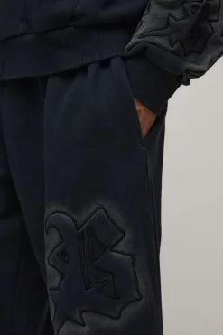 boohooMAN Jogging Coupe Baggy avec Appliqué Effet Délavé<Homme Joggings|Jogging