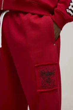 Jogging Coupe Baggy Grande Taille Avec Appliqués Et Imprimé Gothique