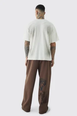 Jogging Coupe Décontractée Imprimé Renaissance Taille Haute