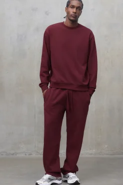 Jogging Coupe Droite En Coton Épais