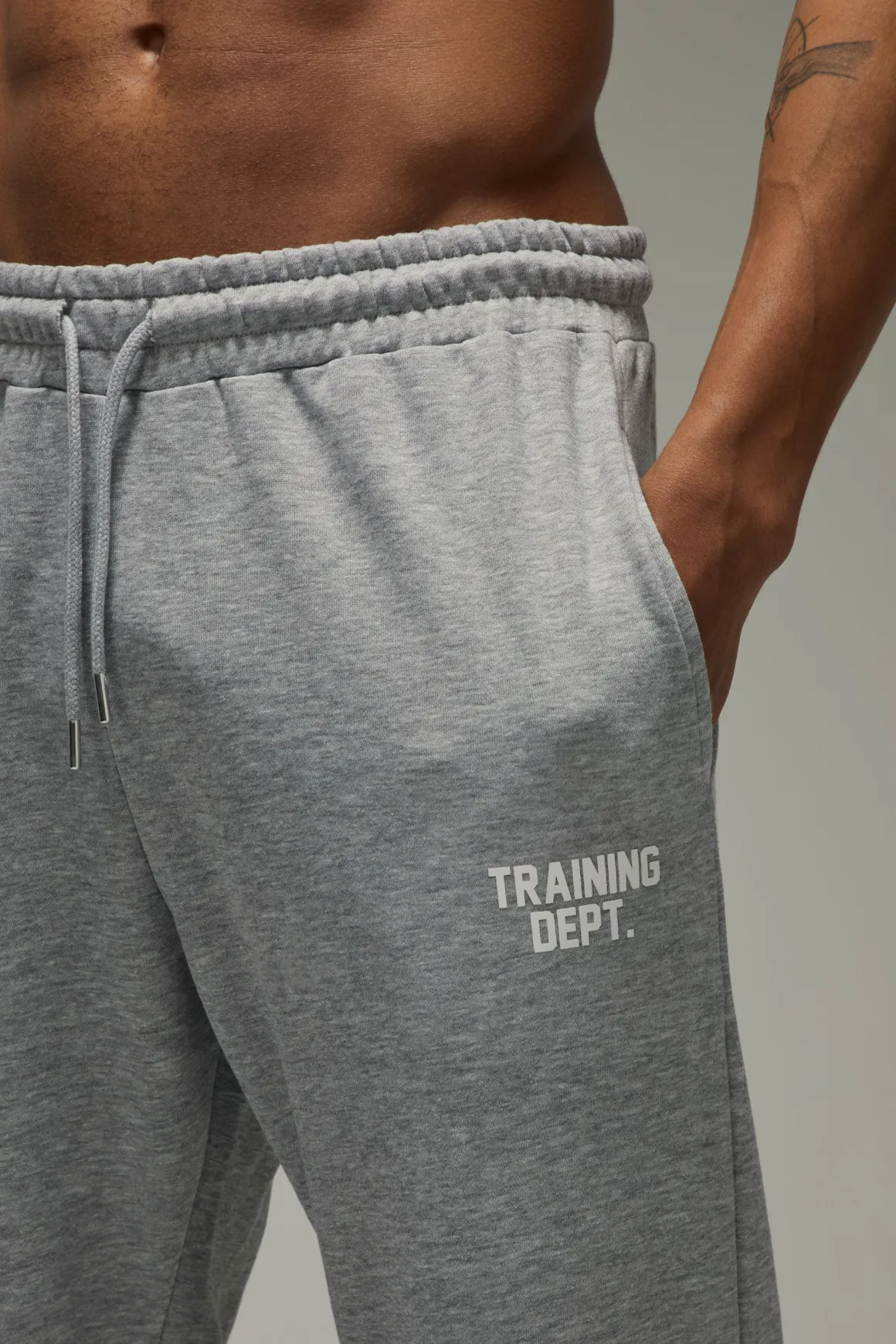 Jogging Coupe Droite En Molleton Bouclette Training Dept