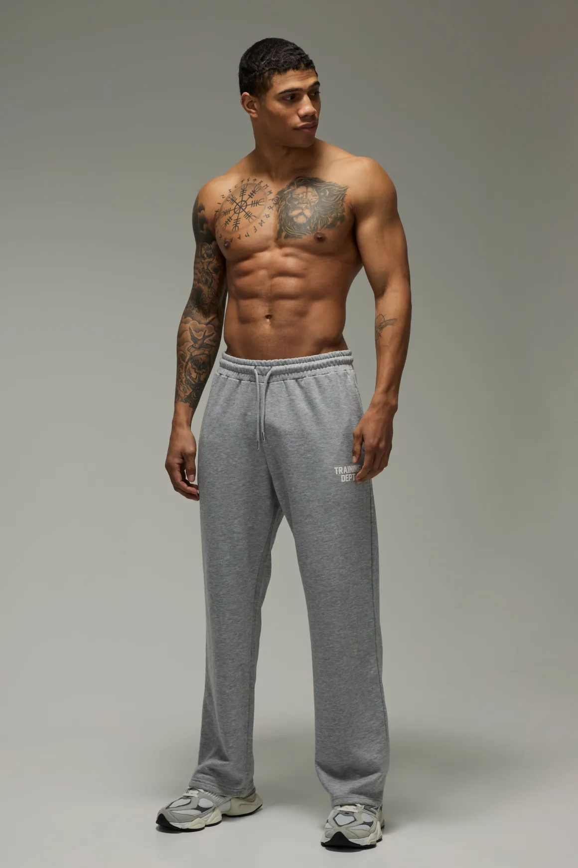 Jogging Coupe Droite En Molleton Bouclette Training Dept