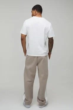 boohooMAN Jogging Coupe Droite à Panneaux<Homme Jogging|Tout Afficher