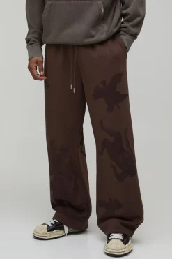 boohooMAN Jogging Coupe Large Imprimé Renaissance<Homme Joggings|Jogging