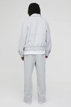 Jogging Droit avec Détail Plis Piqués
