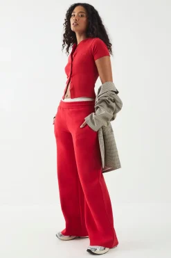 DSGN Studio Jogging Droit Brodé<Femme Pantalons|Dsgn Studio
