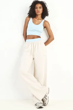 DSGN Studio Jogging Droit Avec Broderie Script<Femme Pantalons|Dsgn Studio