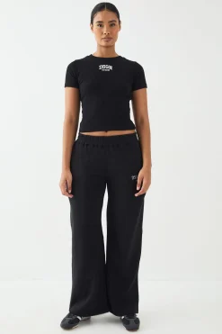 DSGN Studio Jogging Droit Collegiate Appliqué<Femme Pantalons|Dsgn Studio