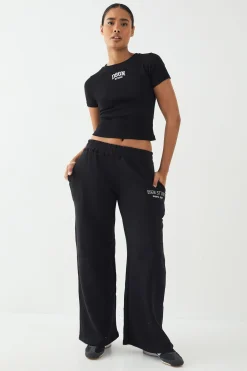 DSGN Studio Jogging Droit Collegiate Appliqué<Femme Pantalons|Dsgn Studio