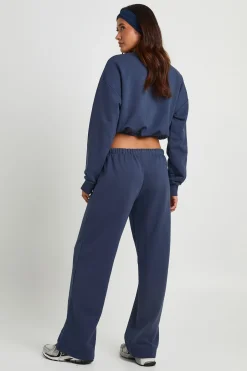 Jogging Droit Taille Basse En Molleton Bouclette