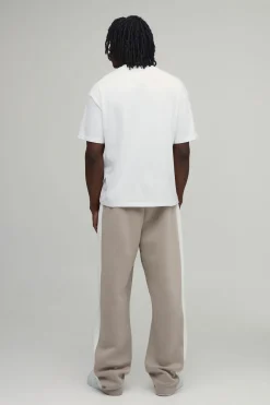 boohooMAN Jogging Droit Taille Haute à Panneaux<Homme Tout Afficher|Jogging