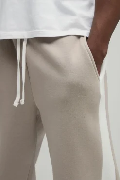boohooMAN Jogging Droit Taille Haute à Panneaux<Homme Tout Afficher|Jogging