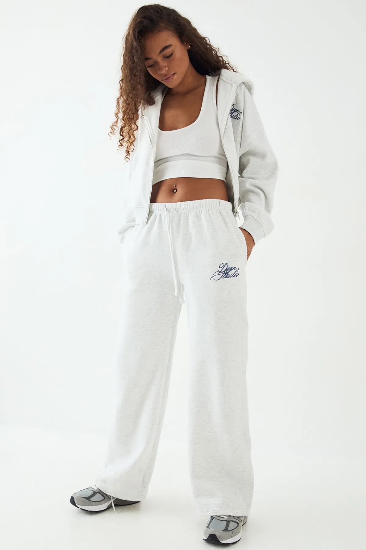 DSGN Studio Jogging Contrast Script Coupe Droite<Femme Pantalons|Dsgn Studio