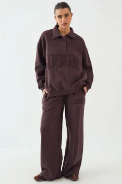 Jogging DSGN Studio en Tissu Éponge avec Appliqués Coupe Droite