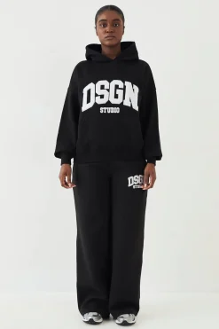 Jogging DSGN Studio en Tissu Éponge avec Appliqué Coupe Droite