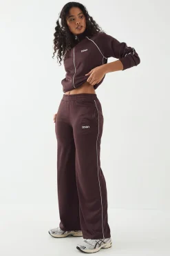 Jogging DSGN Studio en Tricot à Jambes Droites avec Détails Passepoilés
