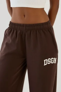 Jogging Dsgn Studio Jambe Large Taille Basse Molleton Bouclette Collegiate