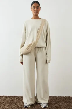 DSGN Studio Jogging Premium Jambe Droite Délavé Poids Lourd<Femme Pantalons|Dsgn Studio