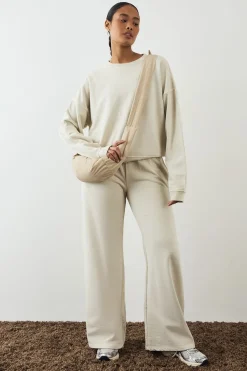 DSGN Studio Jogging Premium Jambe Droite Délavé Poids Lourd<Femme Pantalons|Dsgn Studio