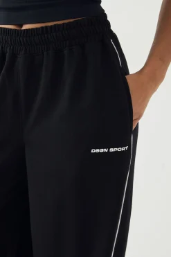 Jogging DSGN Studio Taille Moyenne Jambes Larges avec Détails de Passepoil