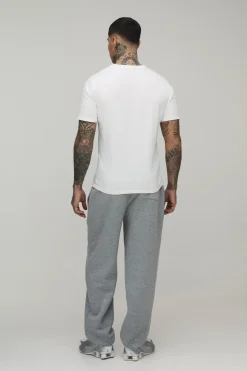 Jogging Grande Taille Coupe Regular À Coutures Apparentes Avec Broderies Et Poignets Élastiques
