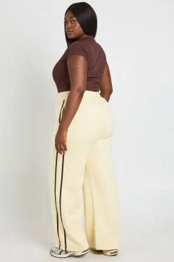 Jogging Grande Taille À Jambes Larges Avec Bandes Latérales