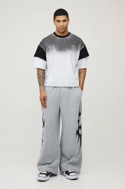 Jogging Graphique À Jambes Extra Larges