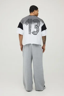 Jogging Graphique À Jambes Extra Larges