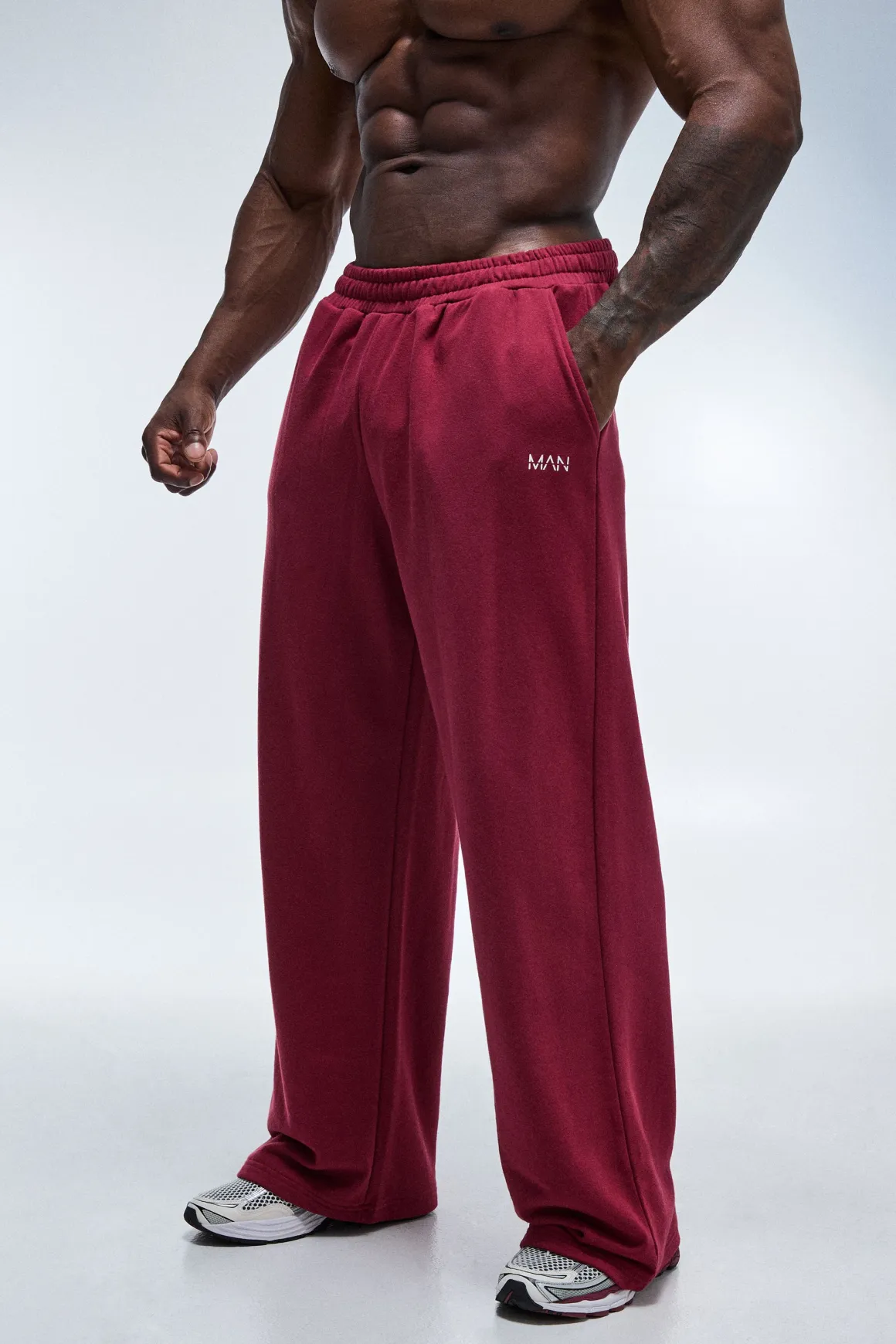 Jogging Homme Actif Jambe Large En Molleton Bouclette