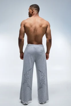 Jogging Homme Actif À Jambes Larges En Molleton Bouclette