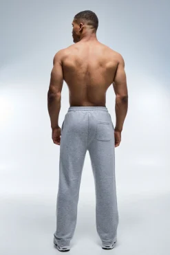 boohooMAN Jogging Homme Coupe Droite En Jersey Bouclette<Homme/Femme Tout Afficher Activewear|Survêtements