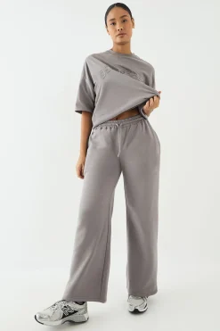 Jogging Jambe Droite avec Appliqué Tissu Assorti DSGN Studio