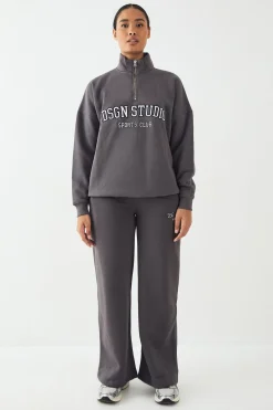 DSGN Studio Jogging Jambe Droite Avec Appliqué Petite Taille<Femme Pantalons|Dsgn Studio