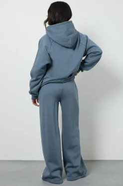 Jogging Jambe Droite avec Détails Plis Piqués