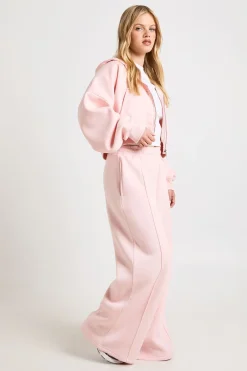boohoo Jogging Jambe Droite Avec Détails De Plis Piqués Petite Taille<Femme Pantalons|Basiques