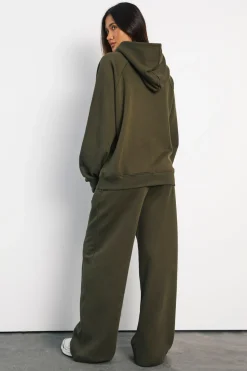 Jogging Jambe Droite Avec Détails À Plis Nervurés