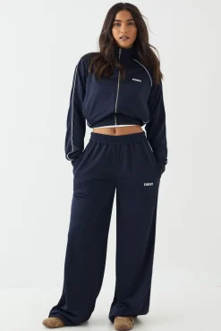 Jogging Jambe Droite avec Détail de Passepoil Tricot DSGN Studio